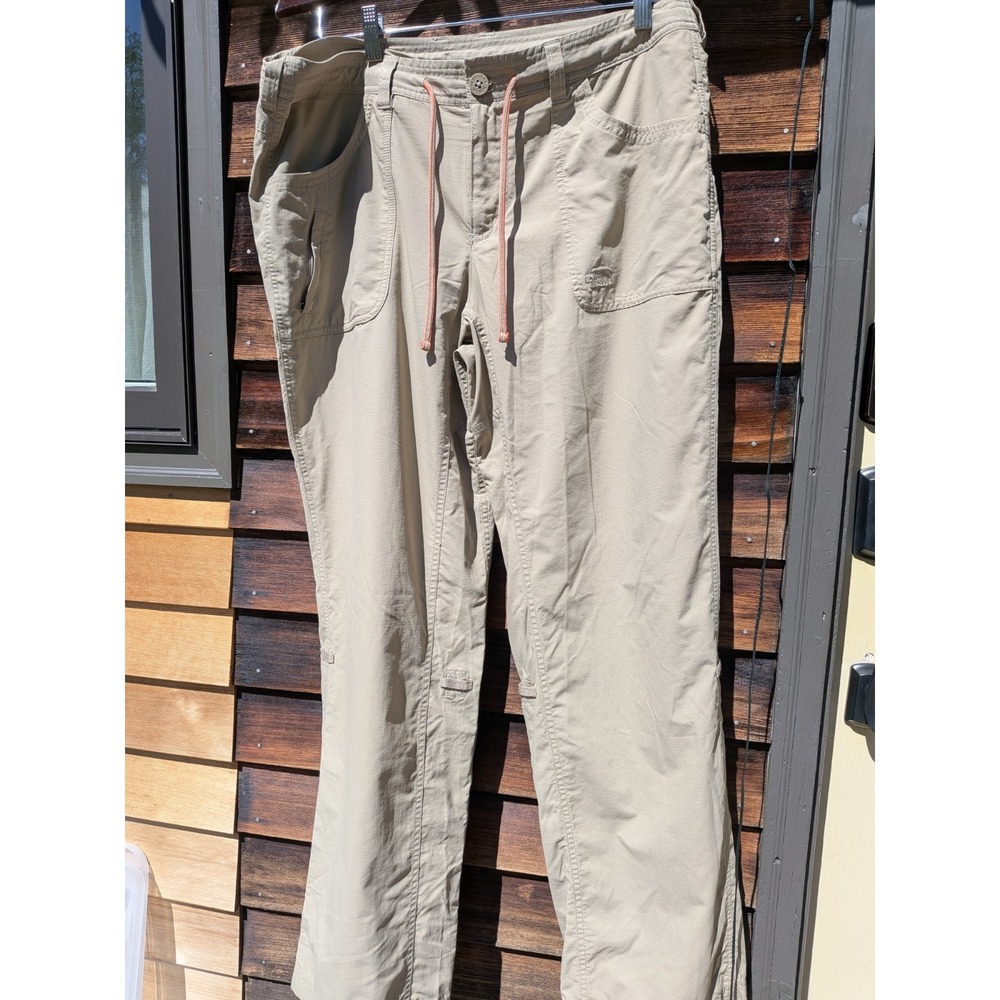 The North Face Pants Womens 14 Tan Cargo Hiking Nylon Outdoor Convertible Travel